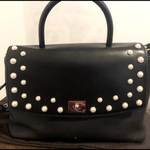 Kate Spade black and pearl crossbody bag